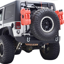 Load image into Gallery viewer, (Kit)-0717-Jeep-Wrangler-Jk-Heavy-Duty-Rock-Crawler-Rear-Bumper-W-Tire-Carrier-(Blk)