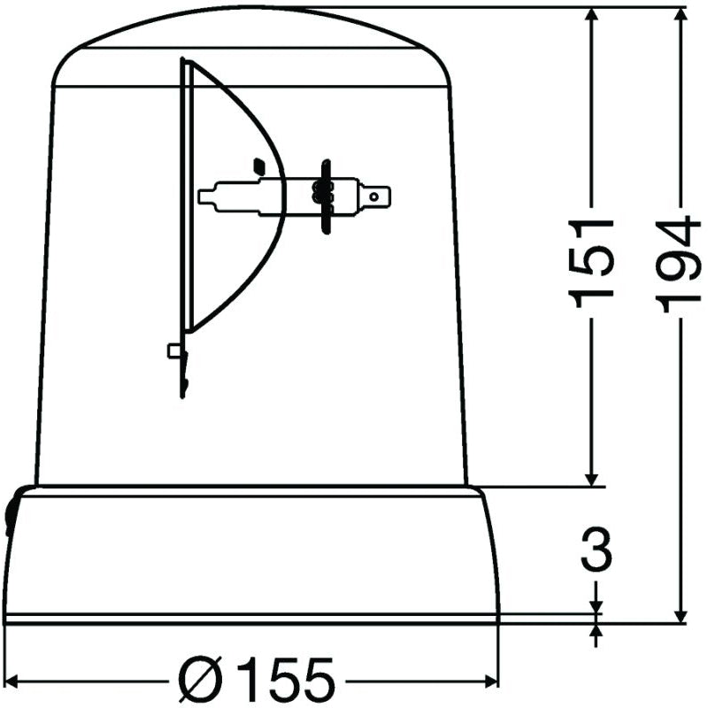 Kl-7000-Series-24V-Amber-Fixed-Rotating-Beacon