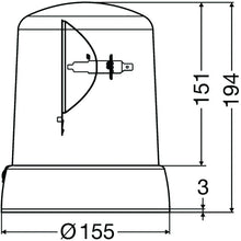 Load image into Gallery viewer, Kl-7000-Series-24V-Amber-Fixed-Rotating-Beacon