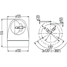 Load image into Gallery viewer, Kl-Rotacompact-Amber-Beacon-Fixed-Mount-12V