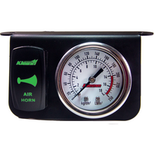 Load image into Gallery viewer, Kleinn-Panel-Mounted-160-Psi-Gauge-W-An-Illuminated-Green-Momentary-Rocker-Switch