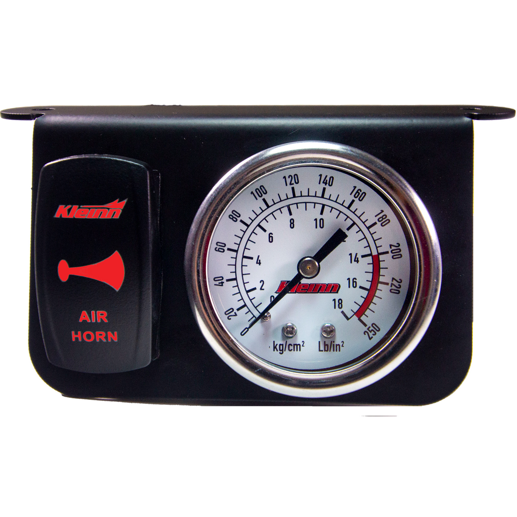 Kleinn-Panel-Mounted-160-Psi-Gauge-W-An-Illuminated-Red-Momentary-Rocker-Switch