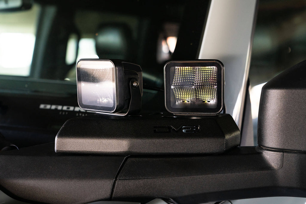 DV8 Offroad LBBR-02 2021-22 Ford Bronco A-Pillar Pod Light Mounts? for Select Ford Bronco