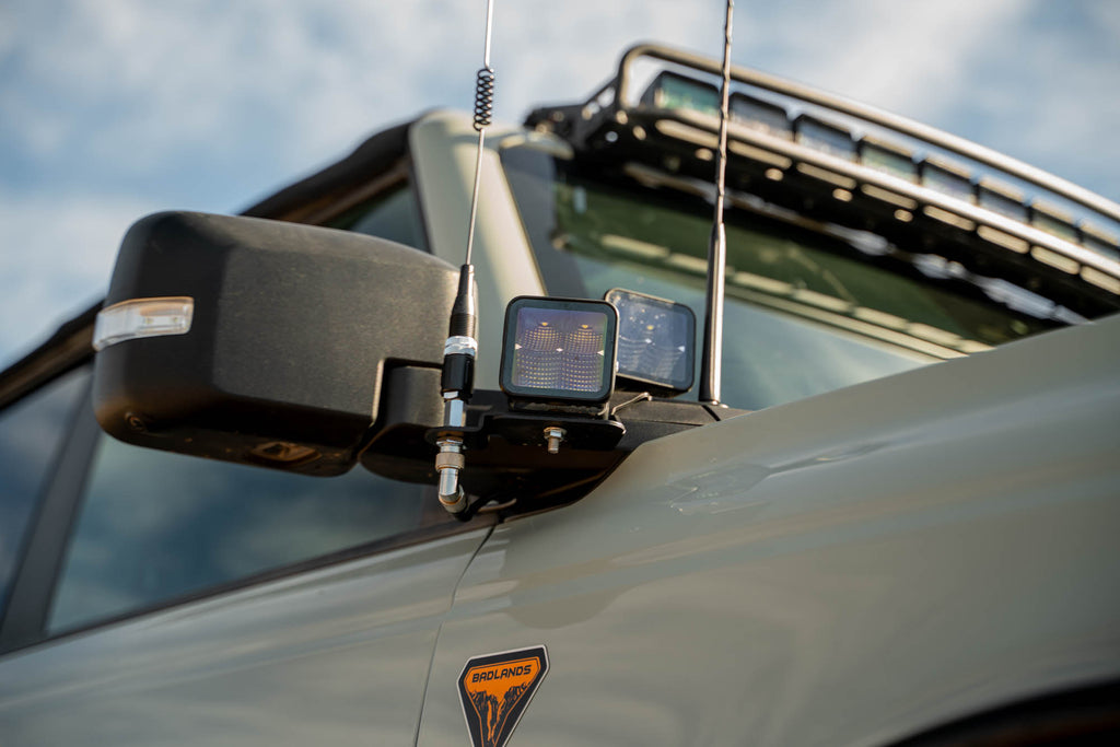 DV8 Offroad LBBR-08 Ford Bronco A-Pillar Dual Light Pod Drop Mounts