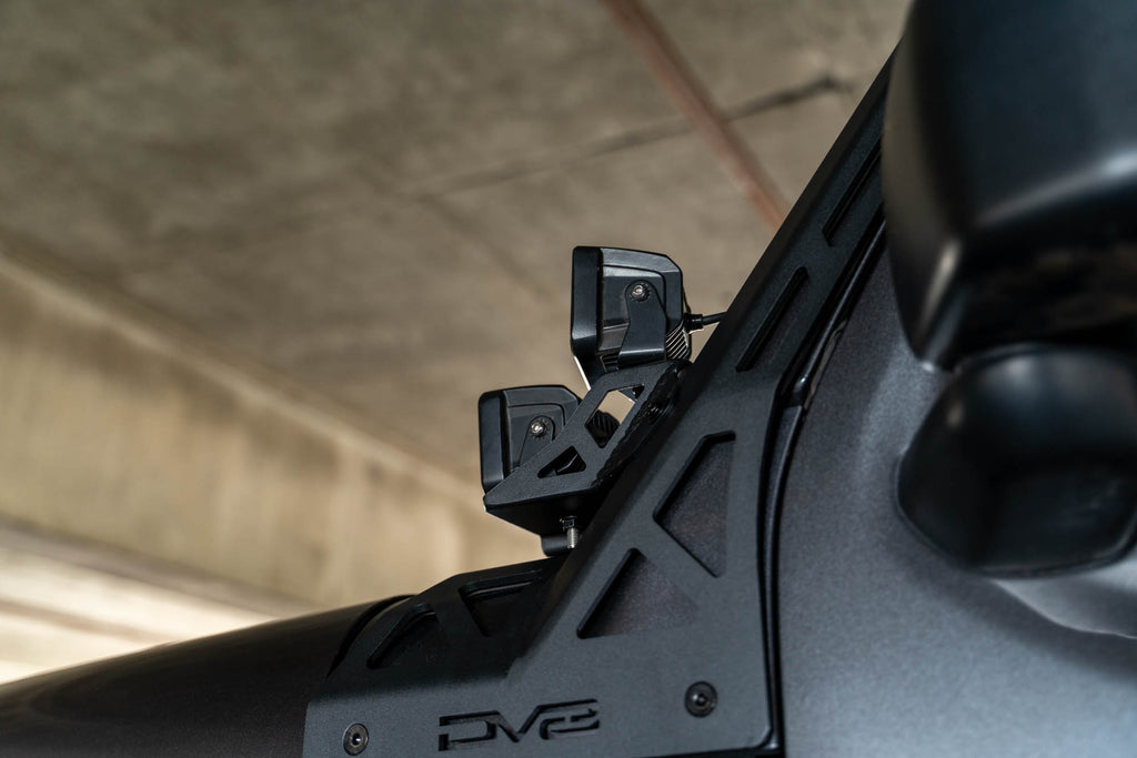 DV8 Offroad LBJL-11 Jeep Wrangler JL & Gladiator JT A-Pillar Dual Light Pod Mounts