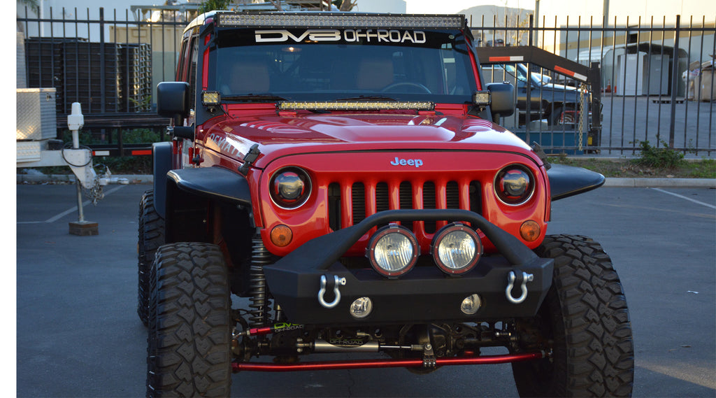 DV8 Offroad LBSRTB-05 Full A-Pillar Light Mount for Select Jeep Wrangler, Jeep Wrangler JK