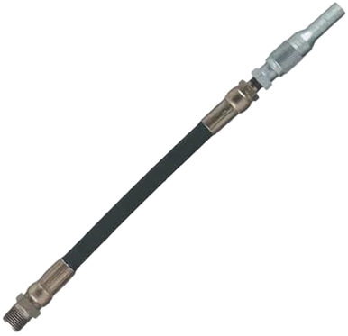 Lincoln Industrial 82258 Flexible Hose Extension with Auto Shut Off Nozzle for Oil meters & Control Valves, 1/2 Inch NPSI (m)