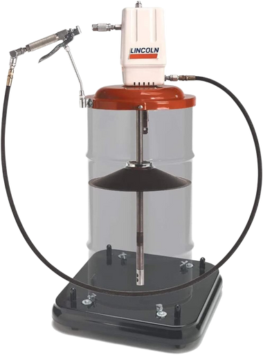 Lincoln Industrial 917 Heavy-Duty, Air Operated Grease Pump for 120 lbs. Drums, 50:1 Ratio, 1/4 in. NPTF Air Inlet