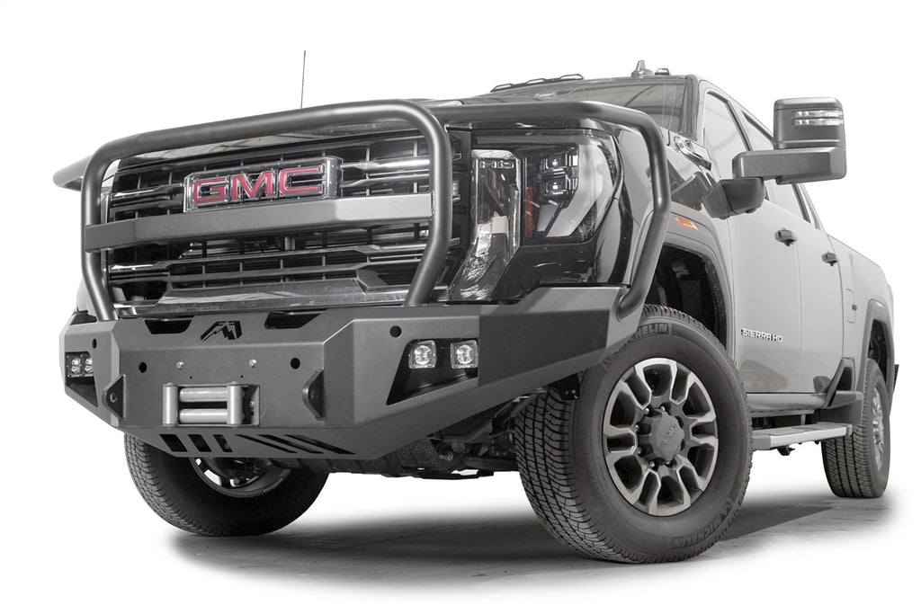 Fab Fours GM24-A6250-1 Premium Winch Front Bumper for Select GMC Sierra HD, GMC Sierra HD