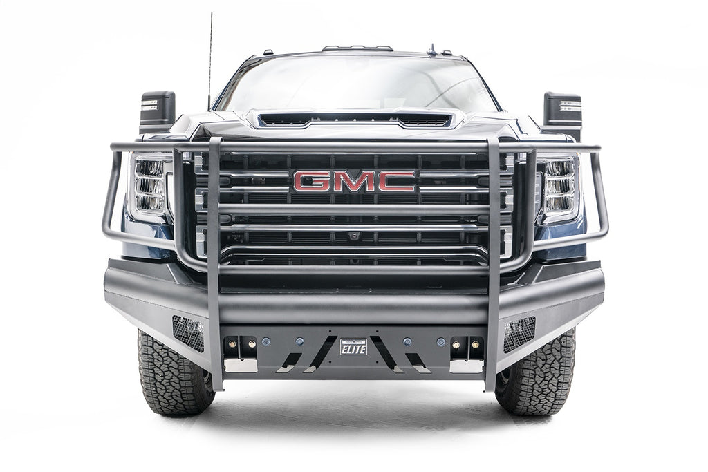 Fab Fours GM20-Q5060-1 Black Steel Front Bumper for Select GMC Sierra HD, GMC Sierra HD