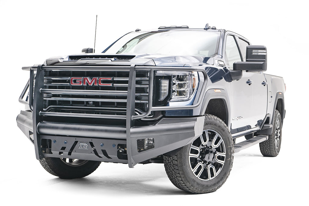 Fab Fours GM20-Q5060-1 Black Steel Front Bumper for Select GMC Sierra HD, GMC Sierra HD