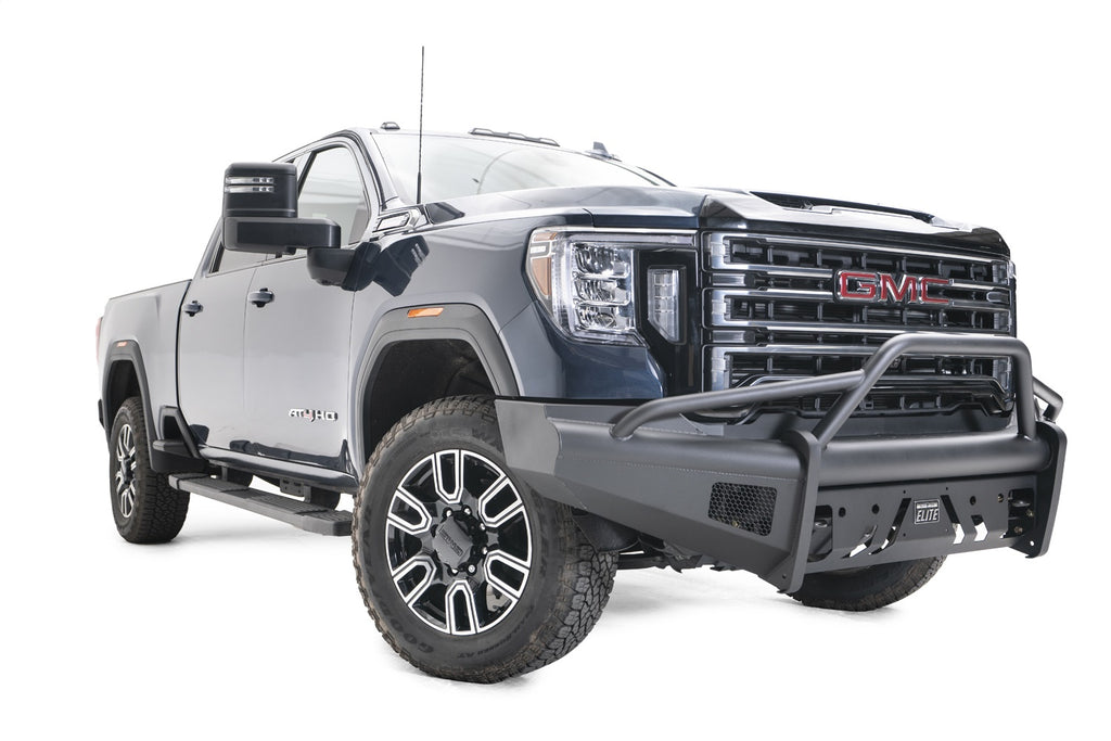 Fab Fours GM20-Q5062-1 Black Steel Front Bumper for Select GMC Sierra HD, GMC Sierra HD