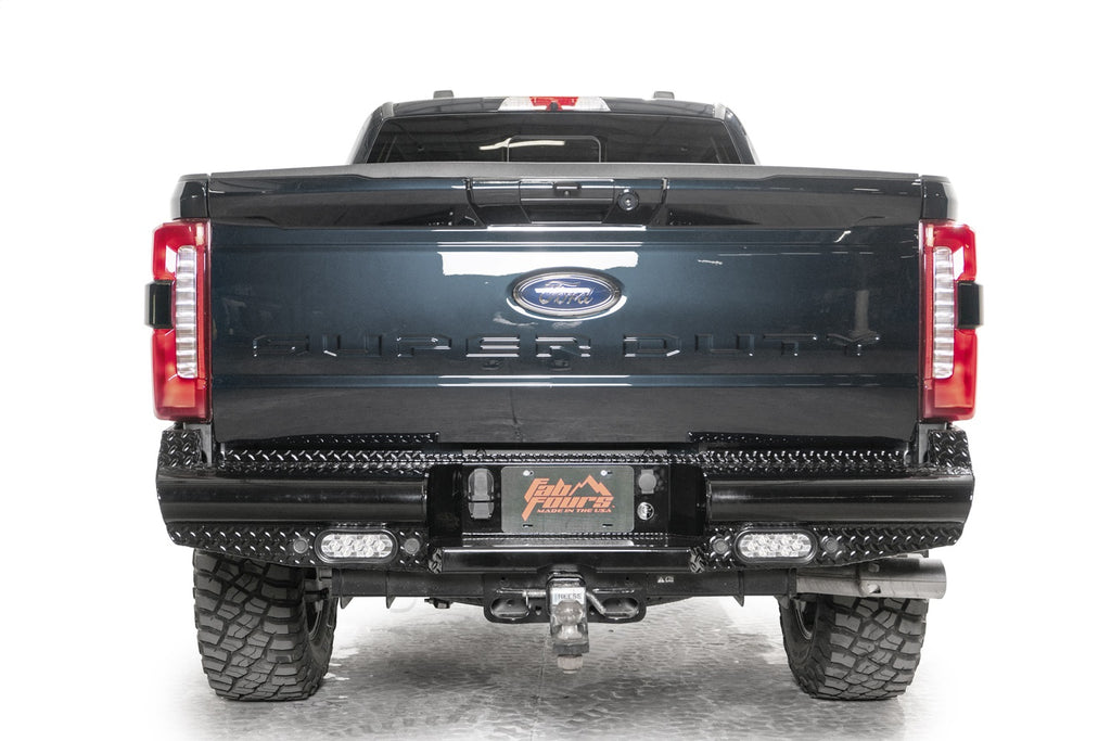 Fab Fours FS23-T5950-1 Black Steel Rear Bumper for Select Ford F-250 Super Duty, Ford F-350 Super Duty