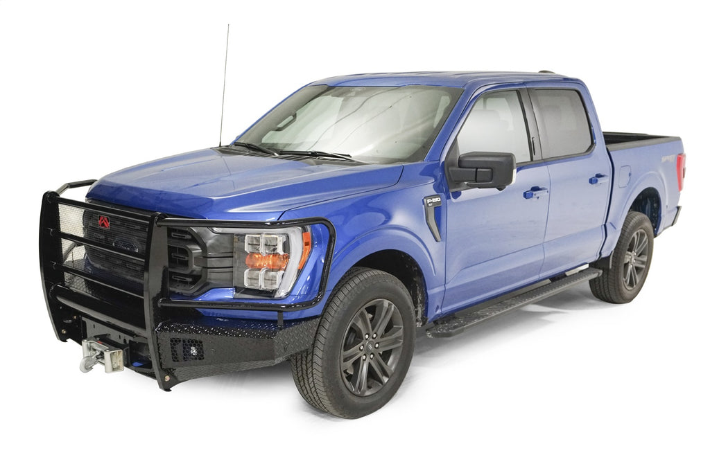 Fab Fours FF21-K5060-1 Black Steel Front Bumper for Select Ford F-150