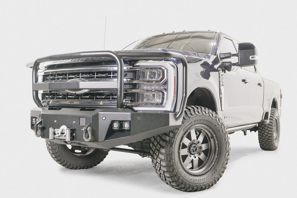 Fab Fours FS23-A5950-B Premium Winch Front Bumper for Select Ford F-250 Super Duty, Ford F-350 Super Duty