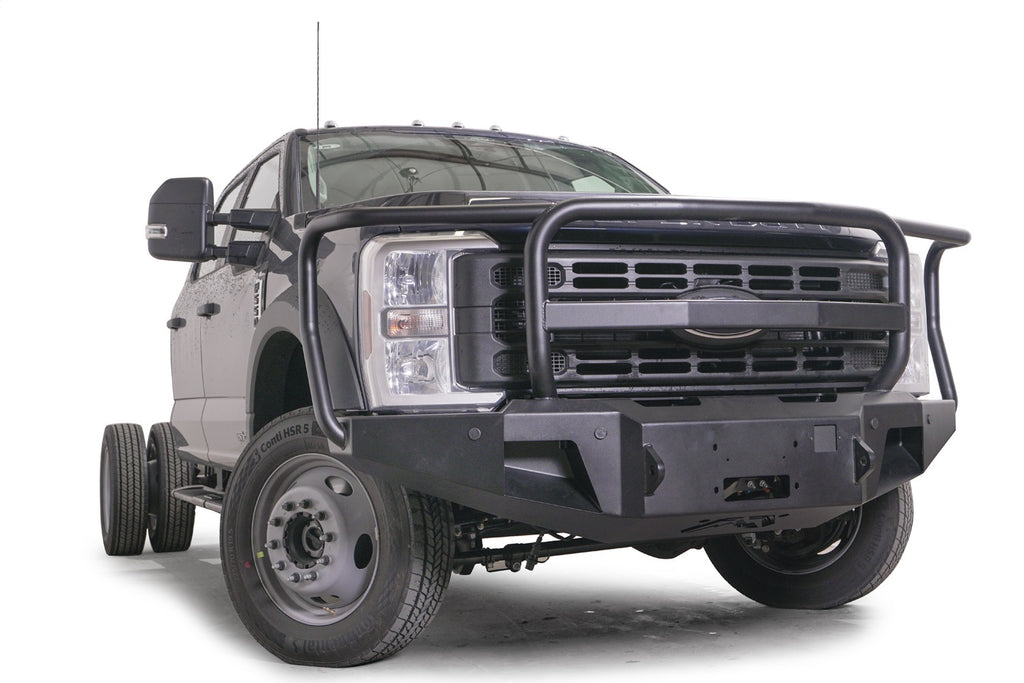 Fab Fours FS23-A5960-B Premium Winch Front Bumper for Select Ford F-450 Super Duty, Ford F-550 Super Duty