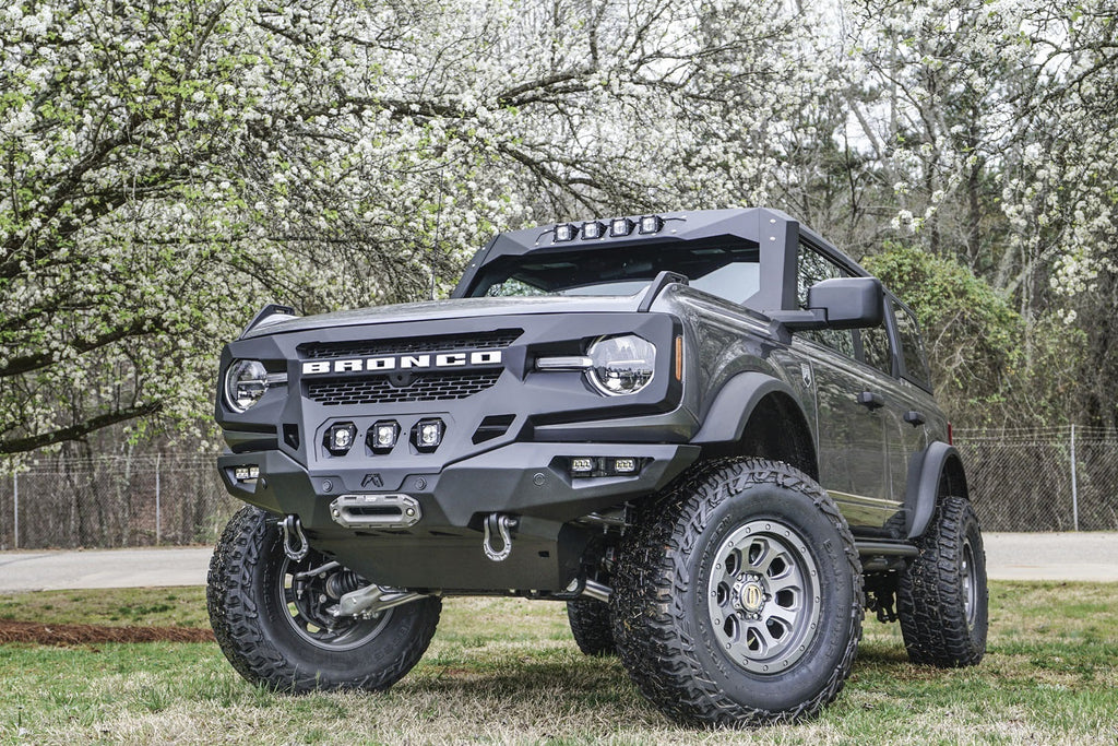 Fab Fours GR5200-B Grumper Front Bumper for Select Ford Bronco