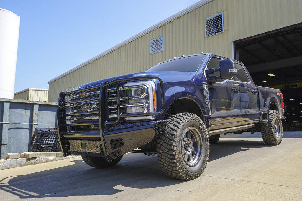 Fab Fours FS23-S5960-1 Black Steel Front Bumper for Select Ford F-250 Super Duty, Ford F-350 Super Duty