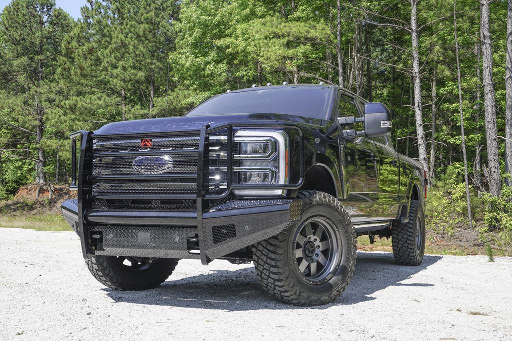 Fab Fours FS23-S5960-1 Black Steel Front Bumper for Select Ford F-250 Super Duty, Ford F-350 Super Duty