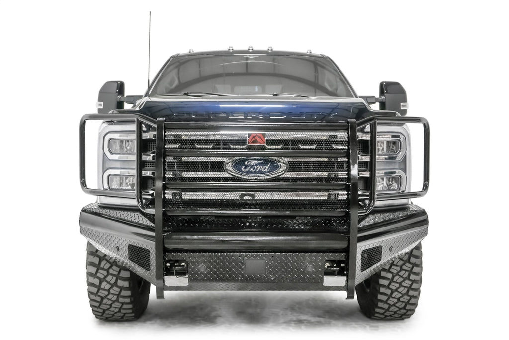 Fab Fours FS23-S5960-1 Black Steel Front Bumper for Select Ford F-250 Super Duty, Ford F-350 Super Duty