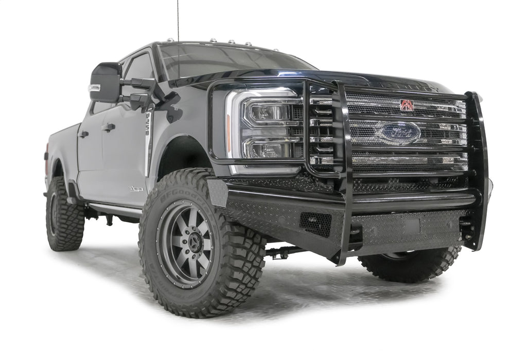 Fab Fours FS23-S5960-1 Black Steel Front Bumper for Select Ford F-250 Super Duty, Ford F-350 Super Duty