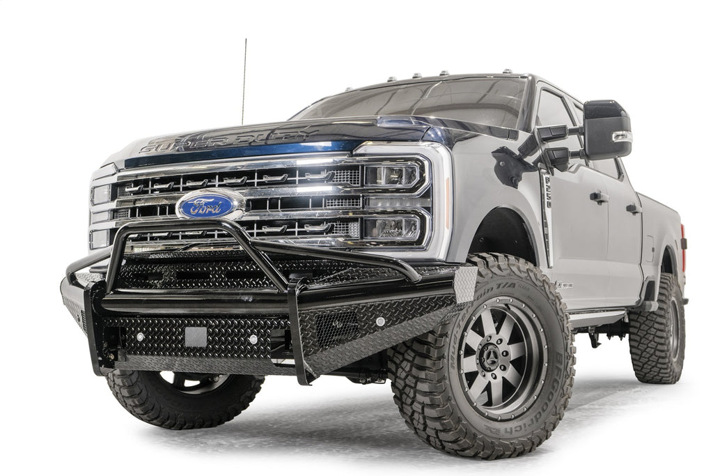 Fab Fours FS23-S5962-1 Black Steel Front Bumper for Select Ford F-250 Super Duty, Ford F-350 Super Duty