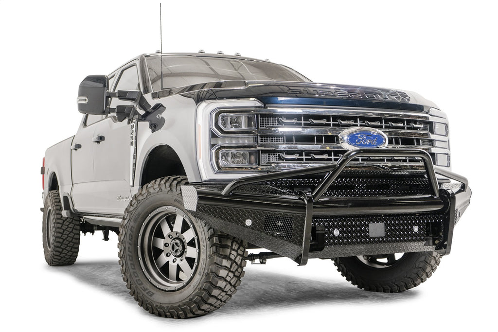 Fab Fours FS23-S5962-1 Black Steel Front Bumper for Select Ford F-250 Super Duty, Ford F-350 Super Duty