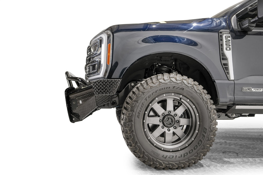 Fab Fours FS23-S5962-1 Black Steel Front Bumper for Select Ford F-250 Super Duty, Ford F-350 Super Duty