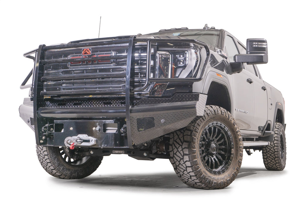 Fab Fours GM24-S6260-1 Black Steel Front Bumper for Select GMC Sierra HD, GMC Sierra HD