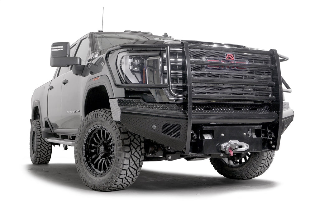 Fab Fours GM24-S6260-1 Black Steel Front Bumper for Select GMC Sierra HD, GMC Sierra HD