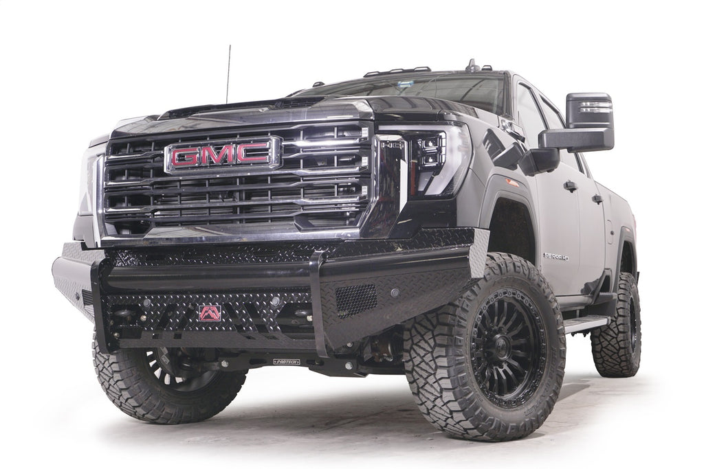 Fab Fours GM24-S6261-1 Black Steel Front Bumper for Select GMC Sierra HD, GMC Sierra HD
