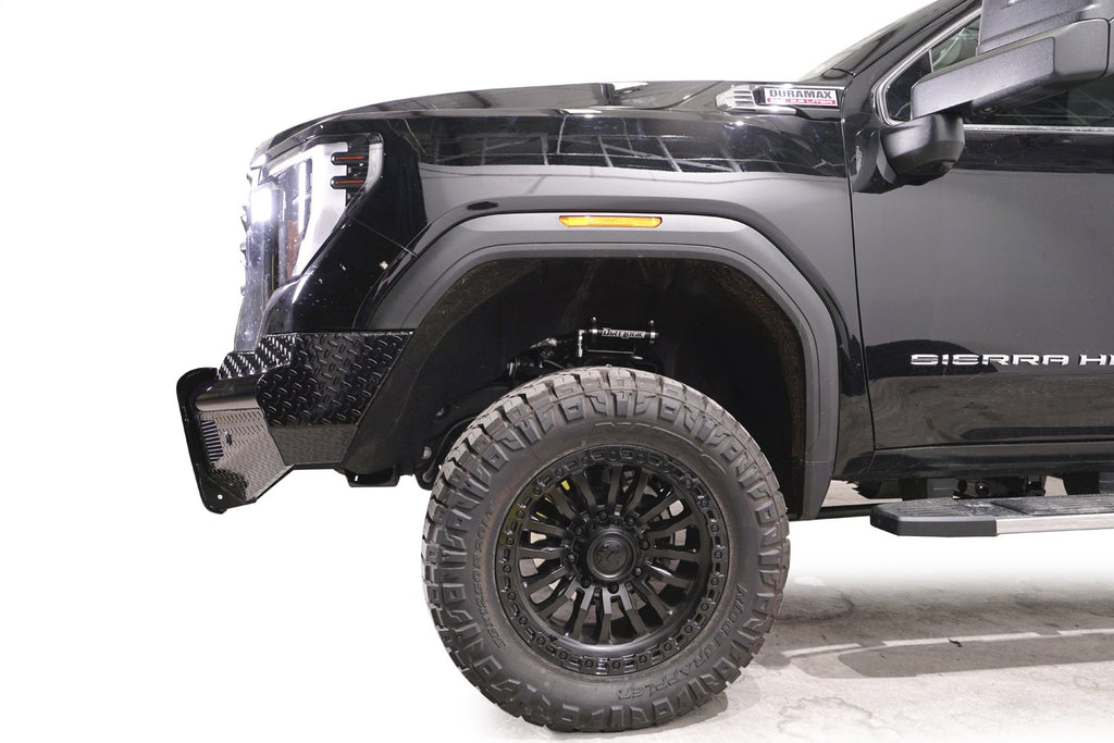 Fab Fours GM24-S6261-1 Black Steel Front Bumper for Select GMC Sierra HD, GMC Sierra HD