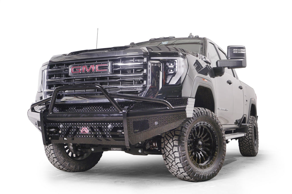 Fab Fours GM24-S6262-1 Black Steel Front Bumper for Select GMC Sierra HD, GMC Sierra HD