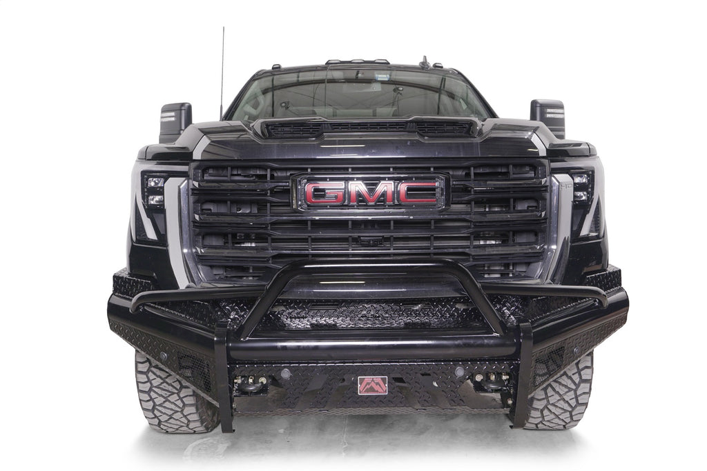 Fab Fours GM24-S6262-1 Black Steel Front Bumper for Select GMC Sierra HD, GMC Sierra HD