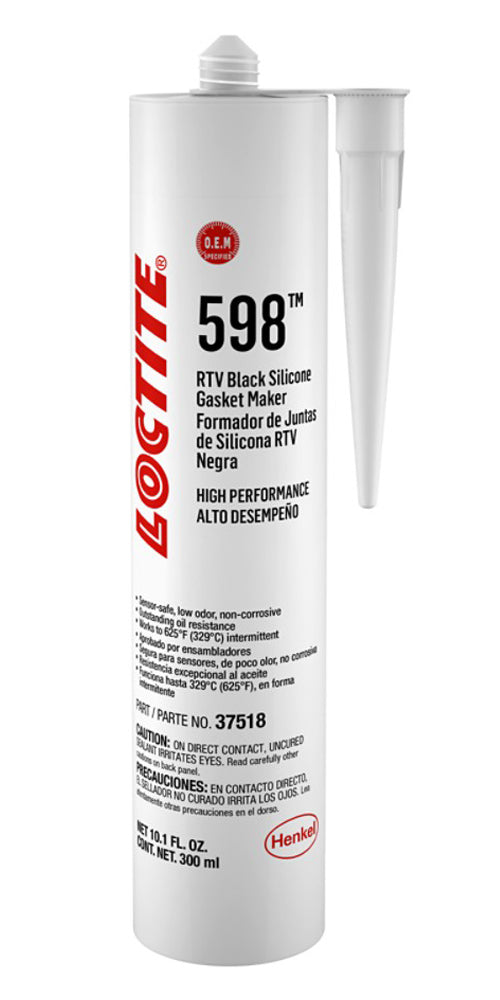 LOCTITE 495074 RTV 598 Black Silicone Cartridge 300ml/10.14oz