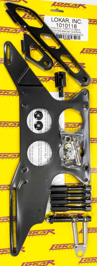 LOKAR 1010118 Push/Pull Throttle Cable Mounting Bracket Black