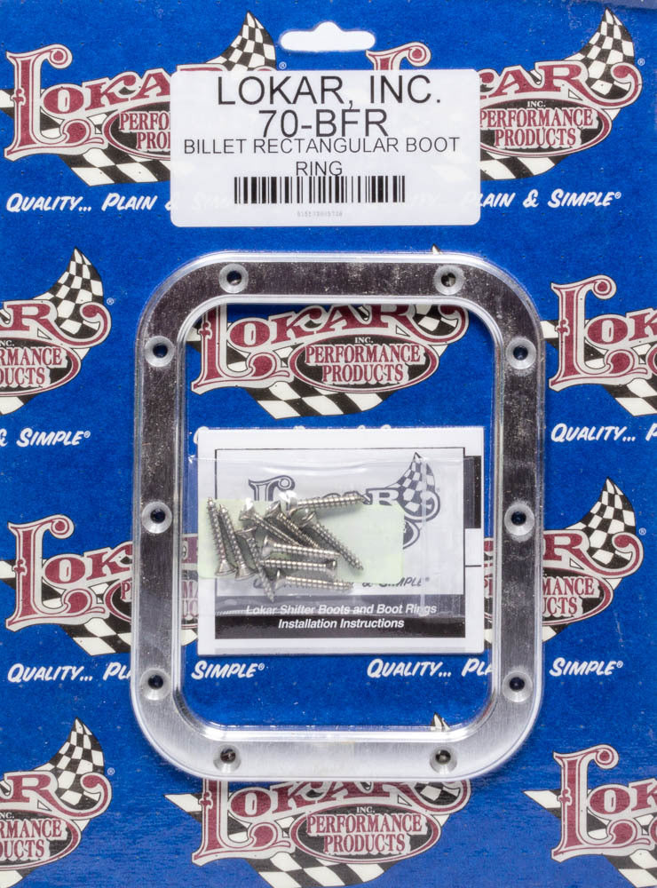 LOKAR 70-BFR Billet Rectangular Shift Boot Ring 6.75 In X 5.25