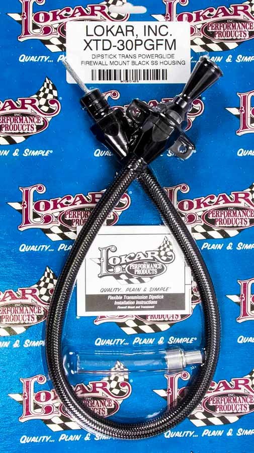 LOKAR XTD-30PGFM Black Trans Dipstick GM P/G Firewall Mount