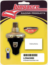 Load image into Gallery viewer, LONGACRE 52-43000 Oil Pressure Sender 1/8in. NPT 15-50psi