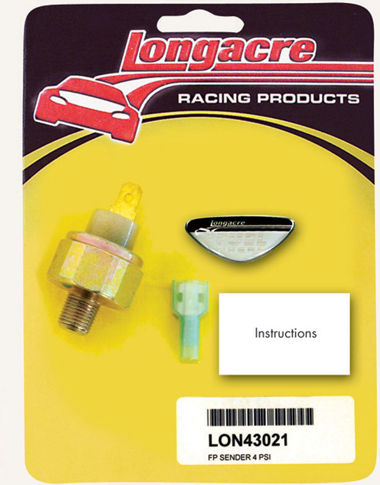 LONGACRE 52-43021 Fuel Pressure Sender 1/8in NPT 4psi