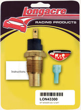 Load image into Gallery viewer, LONGACRE 52-43300 Water Temp Sender 1/2in. NPT 250 Deg