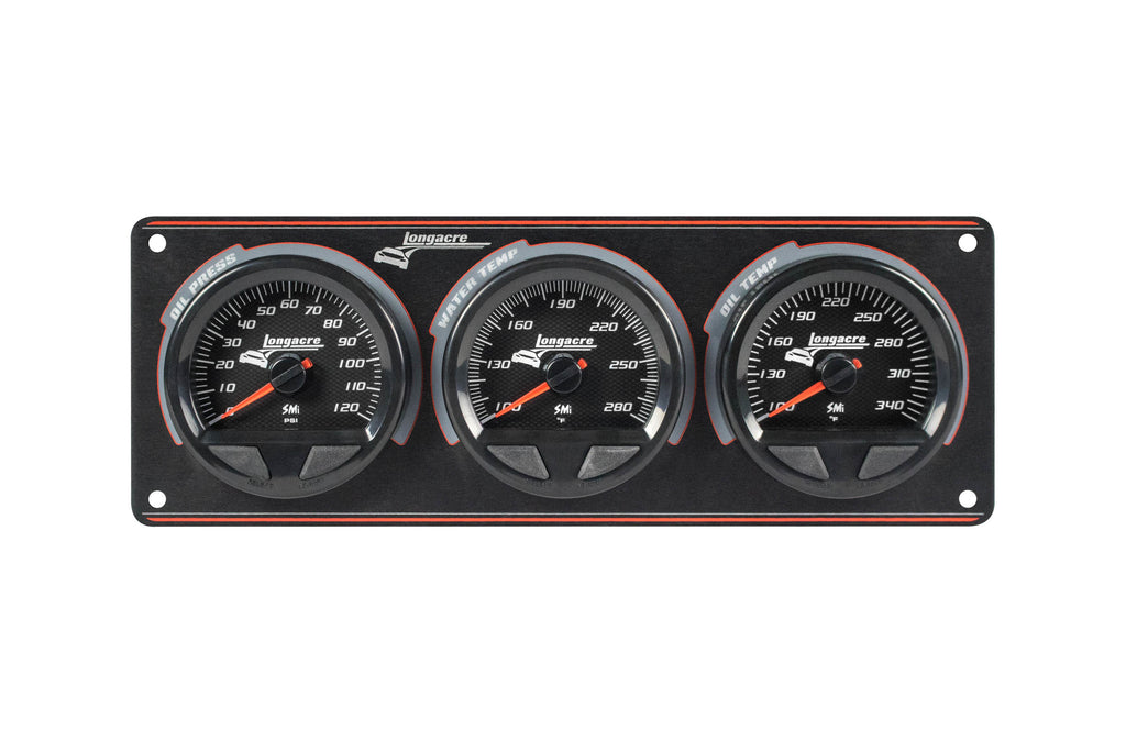 LONGACRE 52-44561 Waterproof SMI 3 Gauge Panel OP/WT/OT
