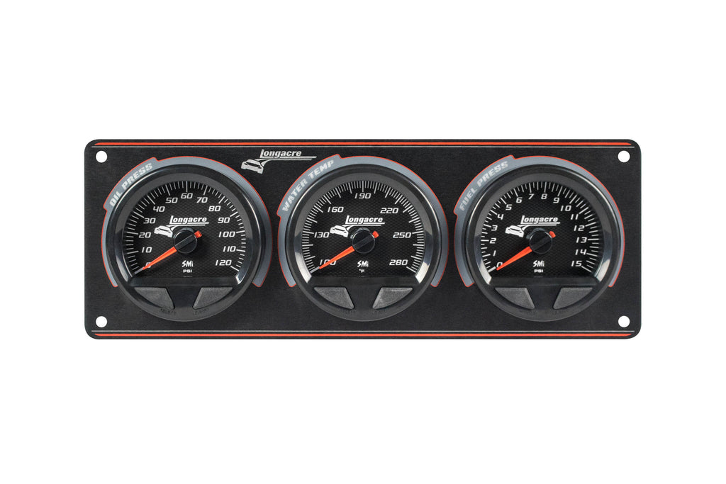LONGACRE 52-44562 Waterproof SMI 3 Gauge Panel OP/WT/FP