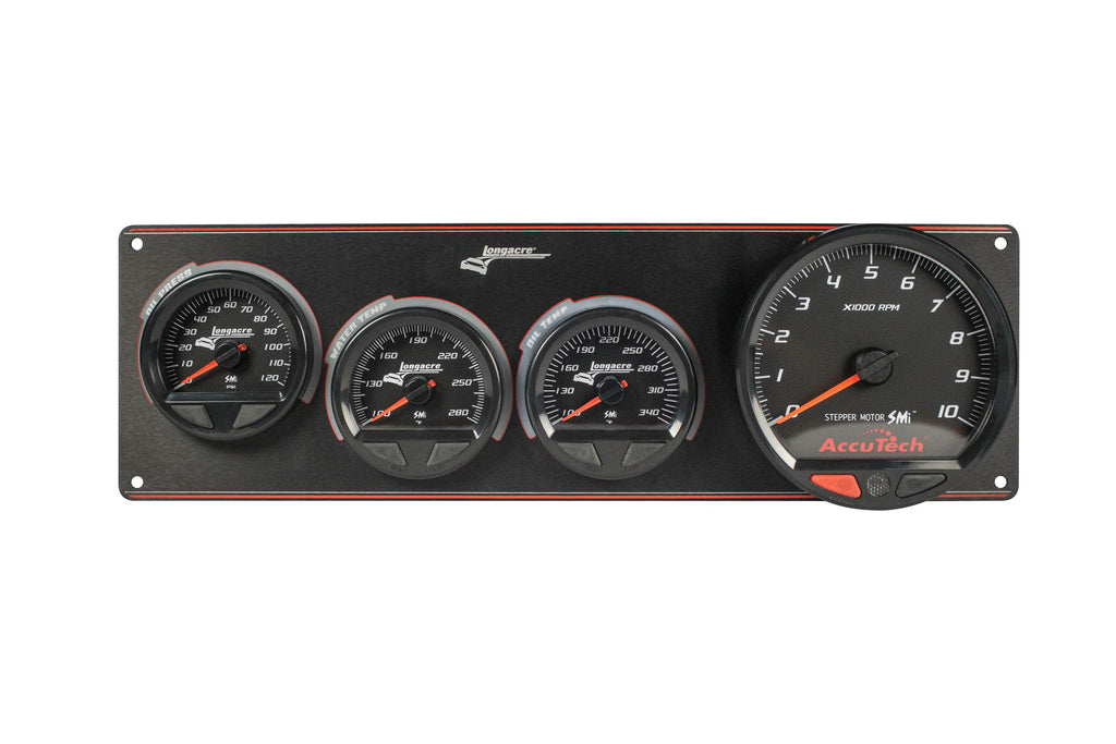 LONGACRE 52-44573 Waterproof SMI 3 Gauge Panel W/Tach OP/WT/OT