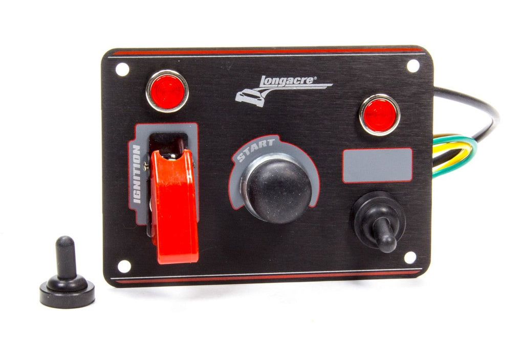 LONGACRE 52-44866 Ignition Panel Black w/ 1 Acc. and Pilot Light
