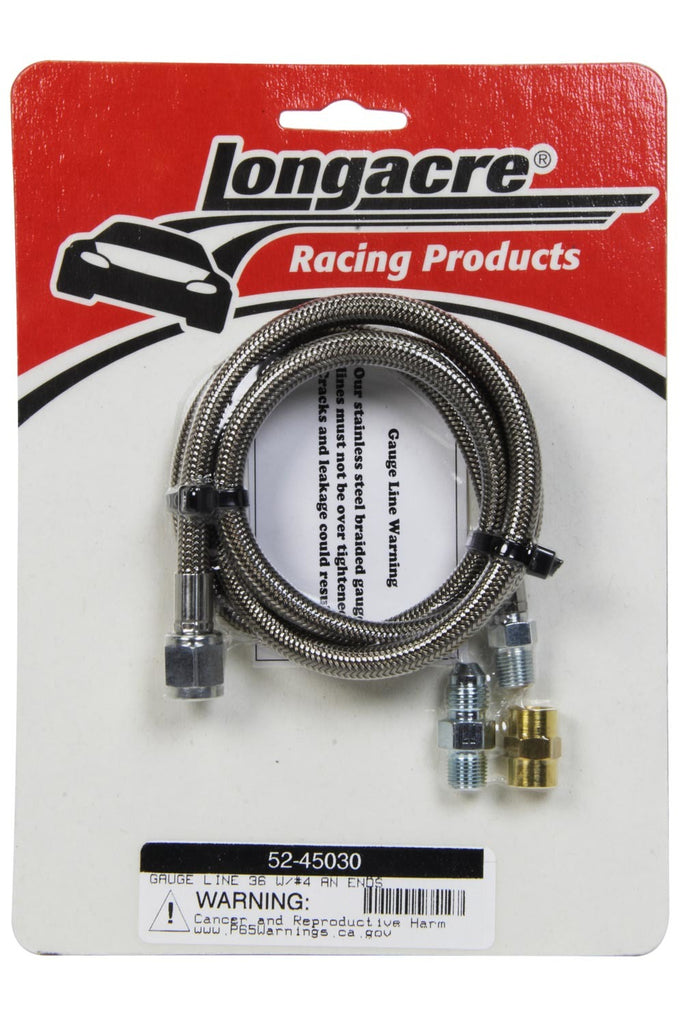 LONGACRE 52-45030 Steel Braided Gauge Line 36in