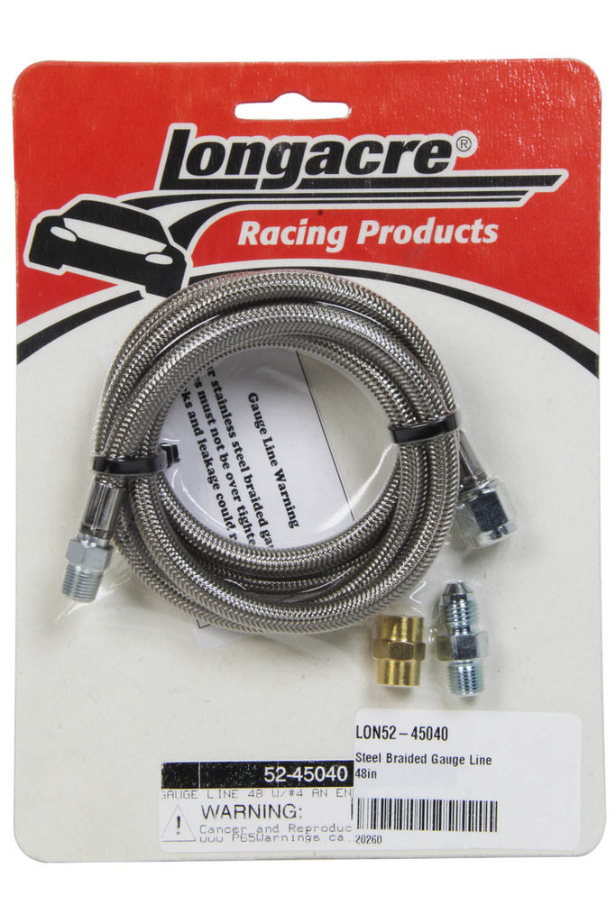 LONGACRE 52-45040 Steel Braided Gauge Line 48in