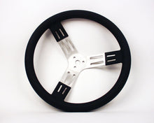 Load image into Gallery viewer, LONGACRE 52-56801 15in Steering Wheel Blk Alum Smooth Grip
