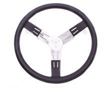 Load image into Gallery viewer, LONGACRE 52-56811 17in. Steering Wheel Black Alum. Smooth Grip