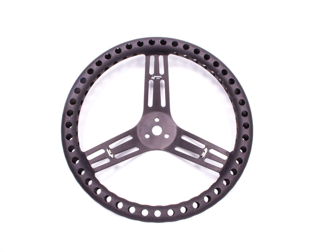 LONGACRE 52-56833 Streering Wheel 14in Dished Drilled Black